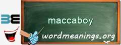 WordMeaning blackboard for maccaboy